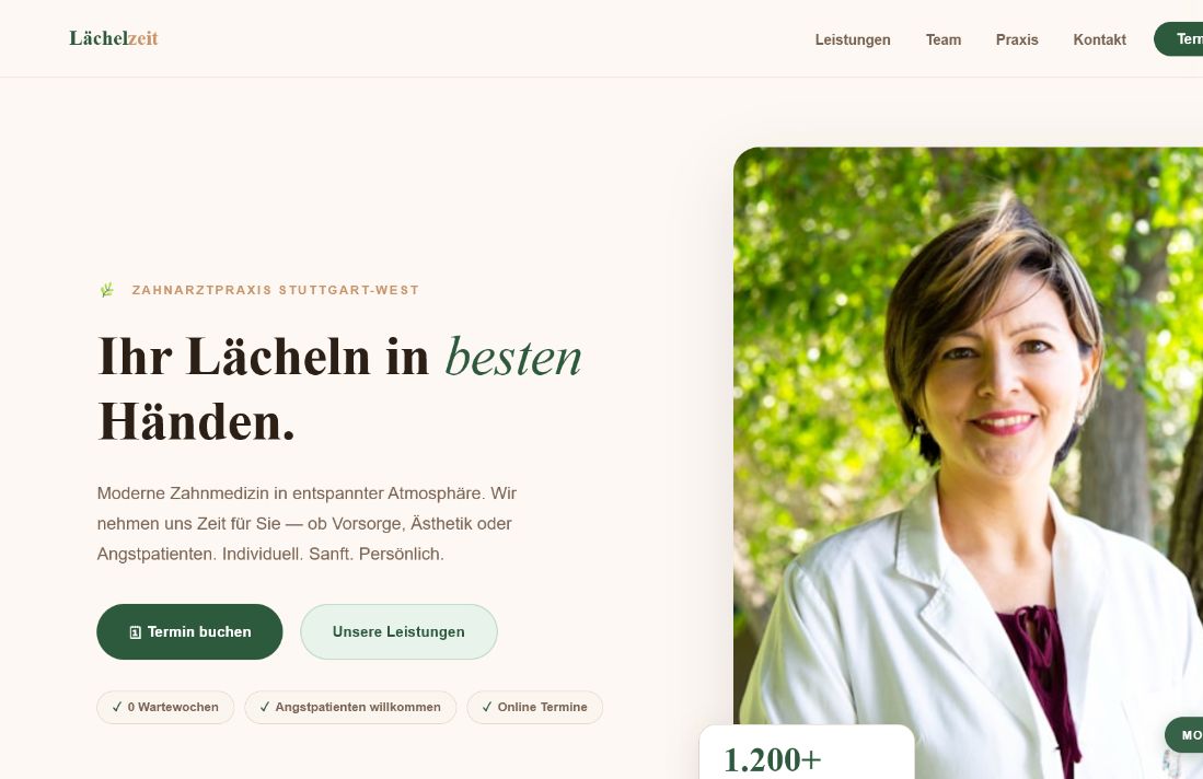 Vorschau des Zahnarzt-Mockups